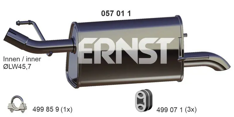 Handler.Part End silencer ERNST 057011 1