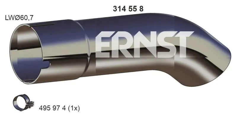 Handler.Part Exhaust pipe ERNST 332491 1