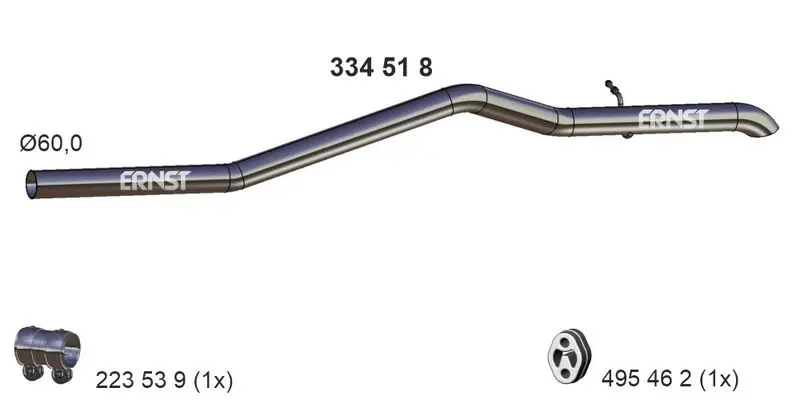 Handler.Part Exhaust pipe ERNST 334518 1