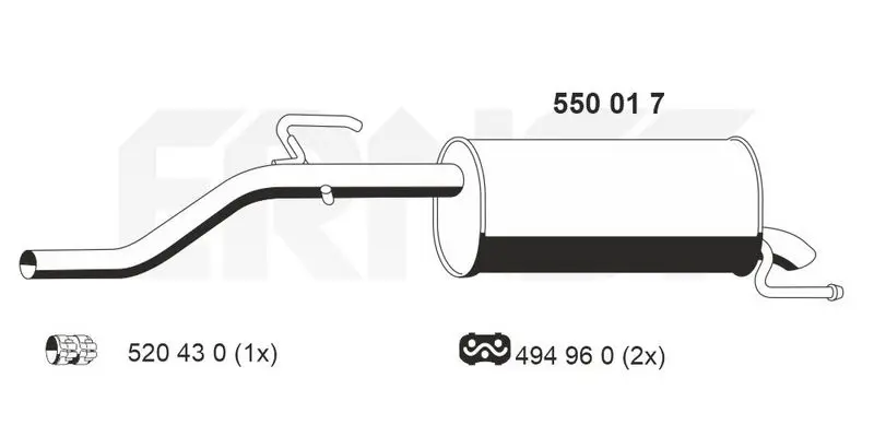 Handler.Part End silencer ERNST 550017 1