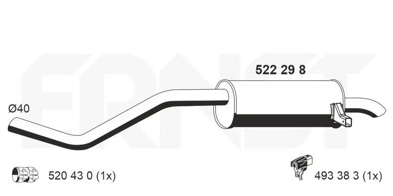 Handler.Part End silencer ERNST 522298 1