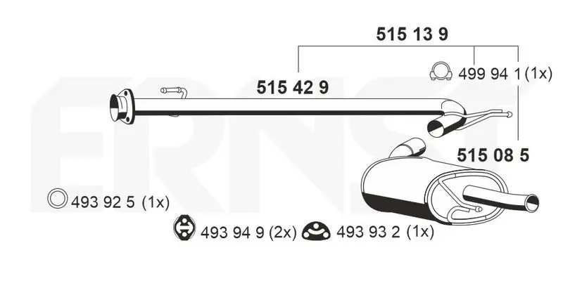 Handler.Part End silencer ERNST 515139 1