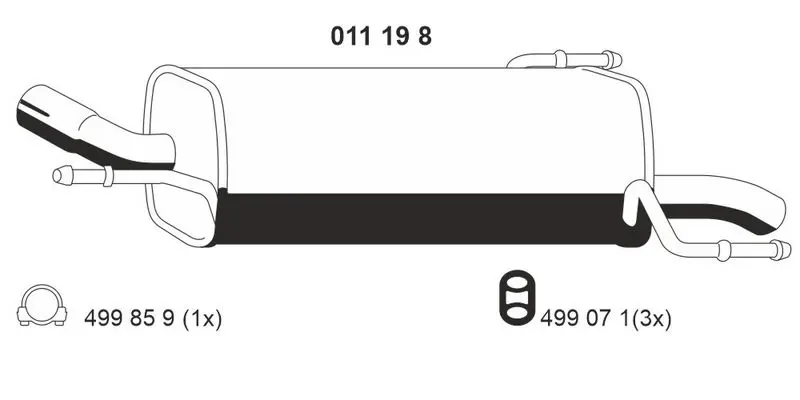 Handler.Part End silencer ERNST 011198 1