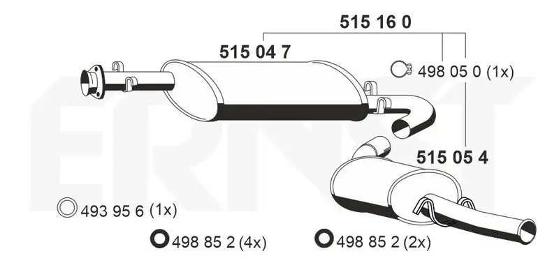 Handler.Part End silencer ERNST 515160 1