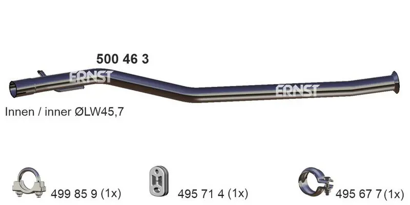 Handler.Part Exhaust pipe ERNST 500463 1