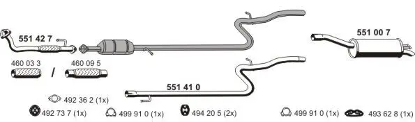 Handler.Part Exhaust system ERNST 120069 1