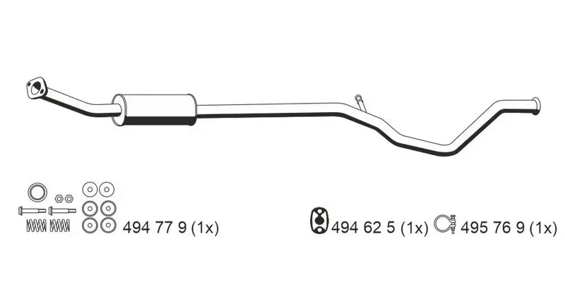 Handler.Part Middle silencer ERNST 505079 1