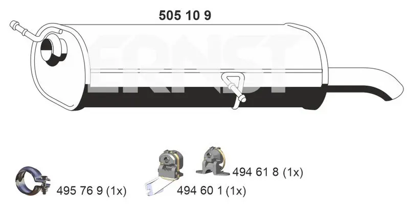 Handler.Part End silencer ERNST 505109 1