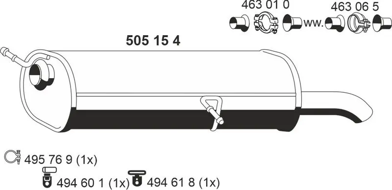 Handler.Part End silencer ERNST 505154 1