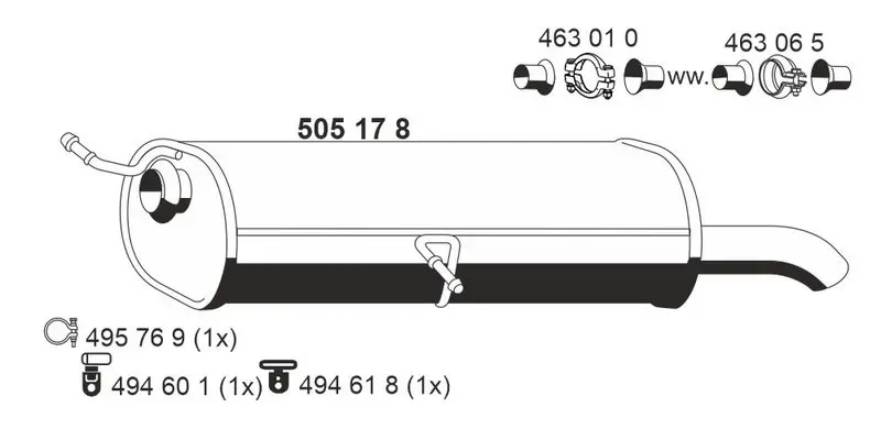 Handler.Part End silencer ERNST 505178 1