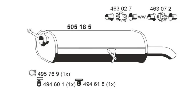 Handler.Part End silencer ERNST 505185 1