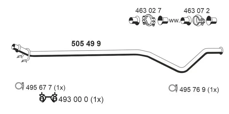 Handler.Part Exhaust pipe ERNST 505499 1