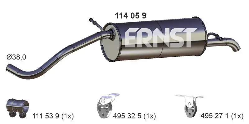 Handler.Part End silencer ERNST 114059 1