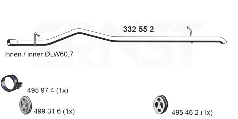 Handler.Part Exhaust pipe ERNST 332552 1