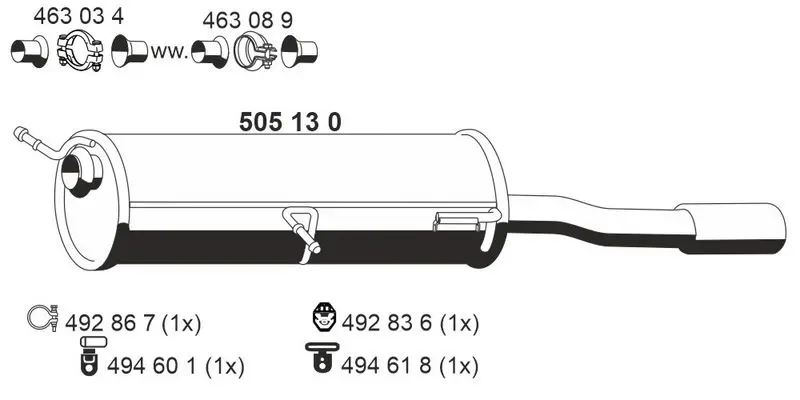 Handler.Part End silencer ERNST 505130 1