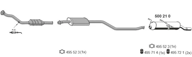 Handler.Part Exhaust system ERNST 090028 1