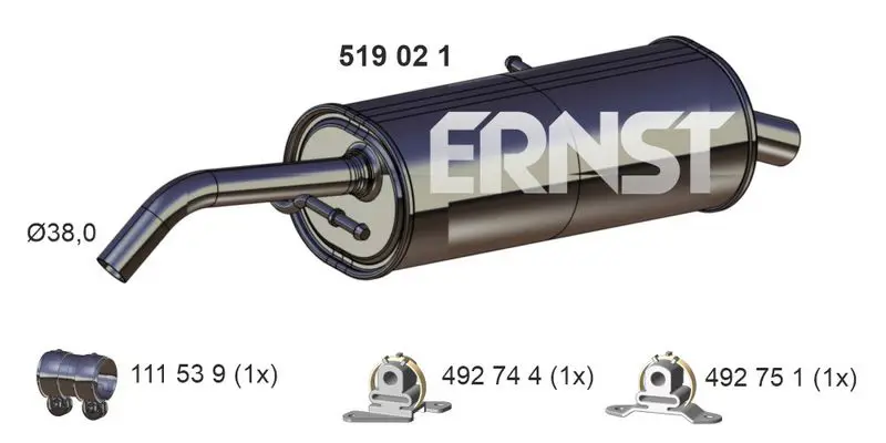 Handler.Part End silencer ERNST 519021 1