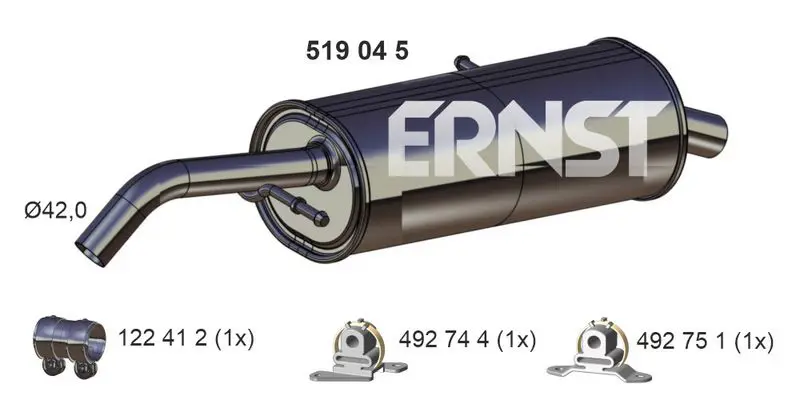 Handler.Part End silencer ERNST 519045 1