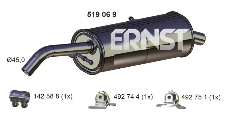 Handler.Part End silencer ERNST 519069 1