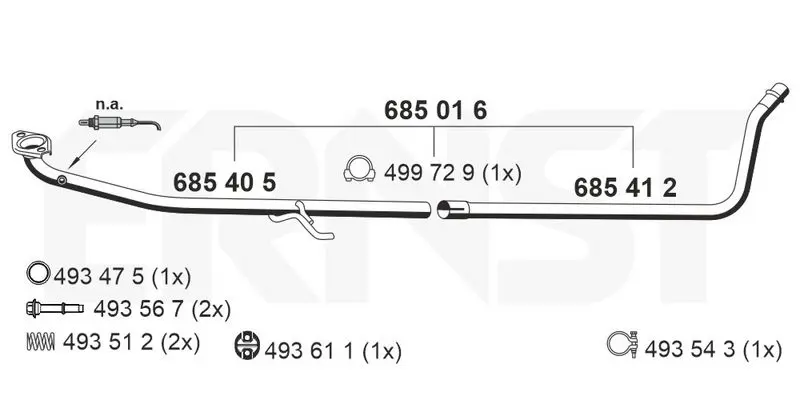 Handler.Part Exhaust pipe ERNST 685016 1