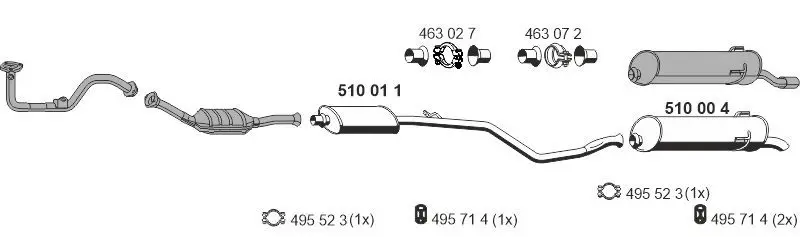 Handler.Part Exhaust system ERNST 090089 1