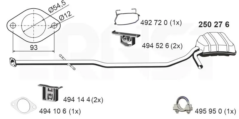 Handler.Part End silencer ERNST 250276 1