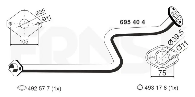 Handler.Part Exhaust pipe ERNST 695404 1