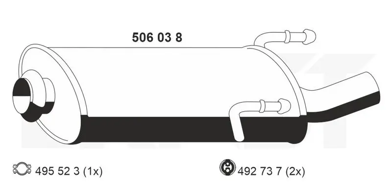 Handler.Part End silencer ERNST 506038 1