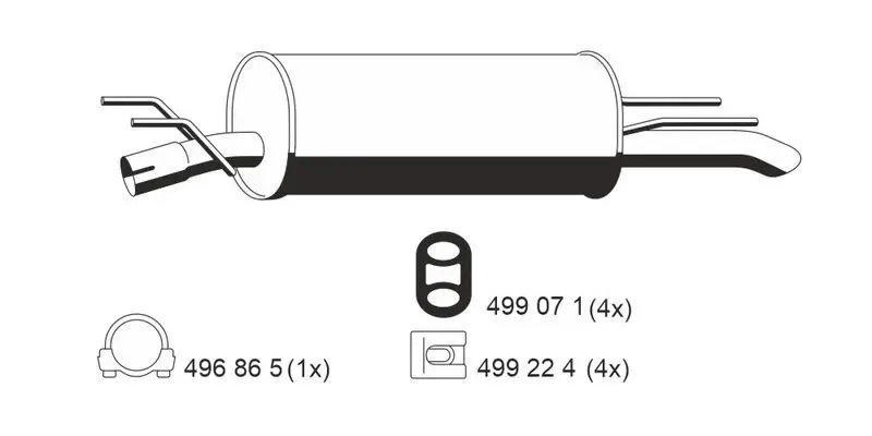 Handler.Part End silencer ERNST 024259 1