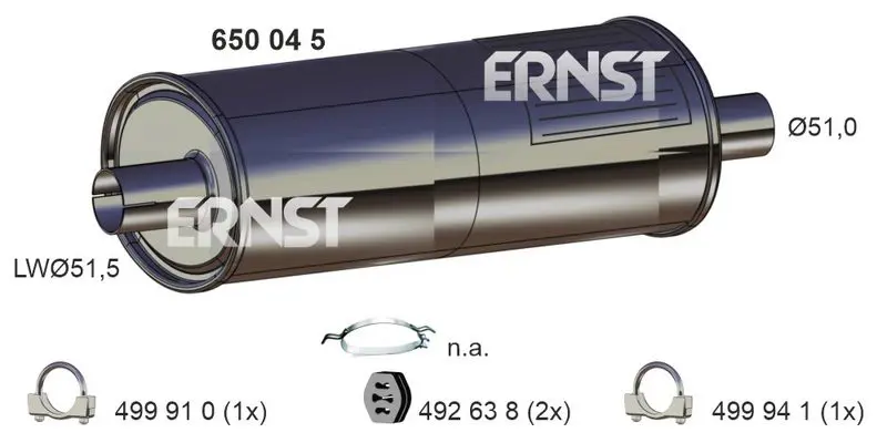 Handler.Part End silencer ERNST 650045 1