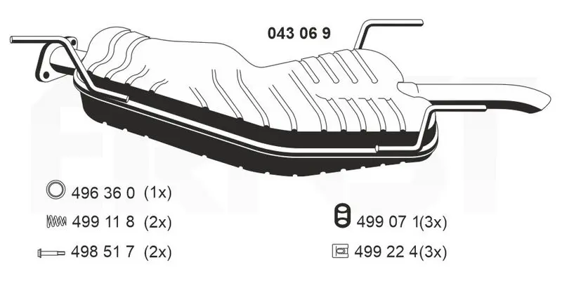 Handler.Part End silencer ERNST 043069 1