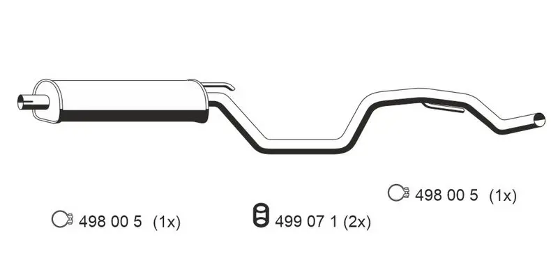 Handler.Part Middle silencer ERNST 043113 1