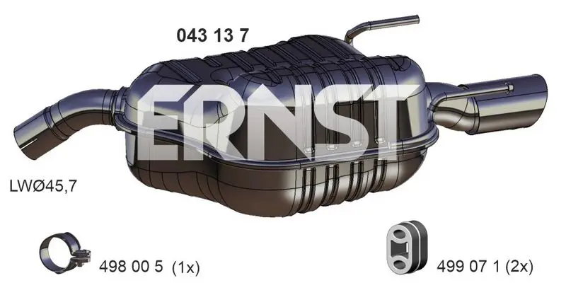 Handler.Part End silencer ERNST 043137 1