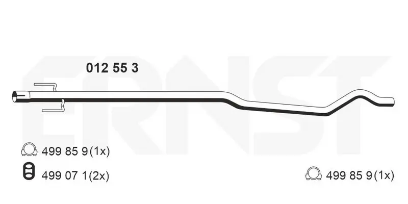 Handler.Part Exhaust pipe ERNST 012553 1