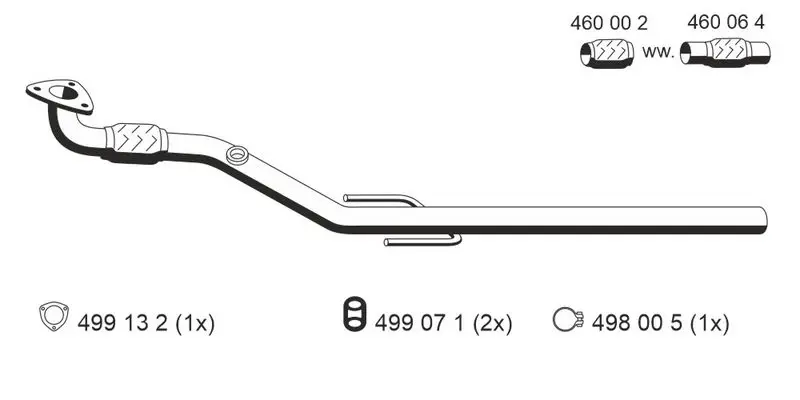 Handler.Part Exhaust pipe ERNST 043434 1