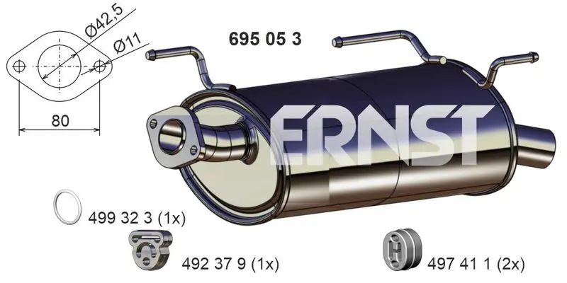 Handler.Part End silencer ERNST 695060 1