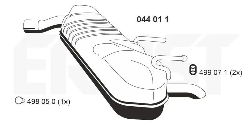 Handler.Part End silencer ERNST 044011 1