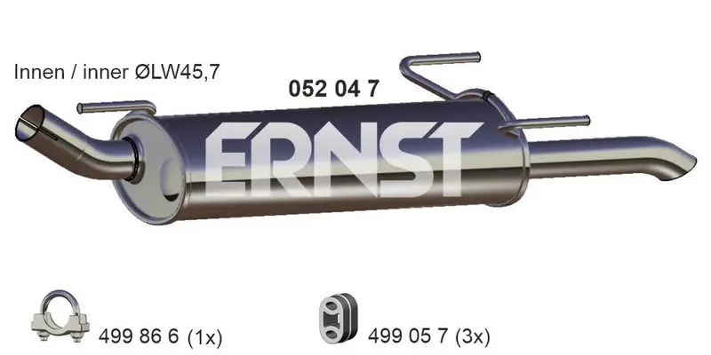 Handler.Part End silencer ERNST 052047 1