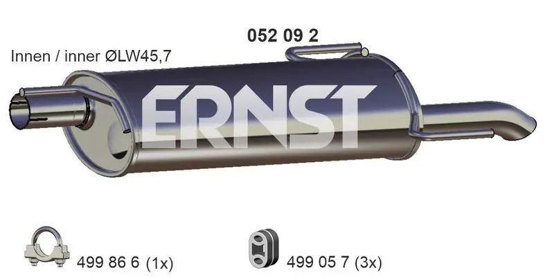 Handler.Part End silencer ERNST 052092 1