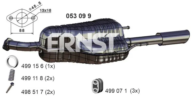 Handler.Part End silencer ERNST 053099 1