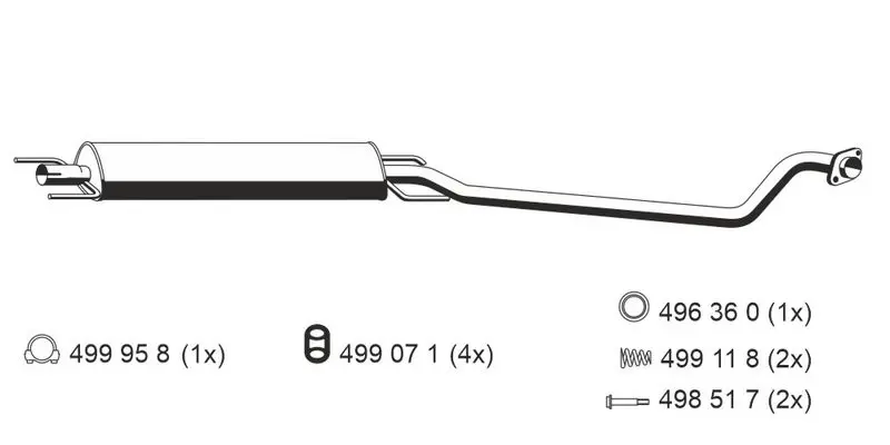 Handler.Part Middle silencer ERNST 054126 1