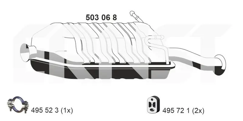 Handler.Part End silencer ERNST 503068 1