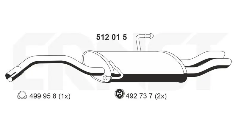 Handler.Part End silencer ERNST 512015 1