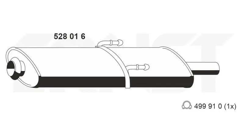 Handler.Part Middle silencer ERNST 528016 1