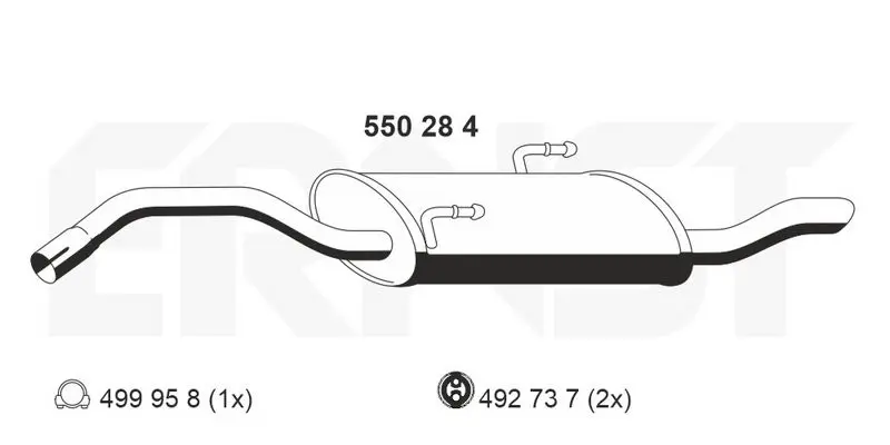 Handler.Part End silencer ERNST 550284 1