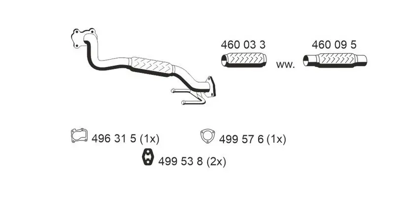 Handler.Part Exhaust pipe ERNST 105460 1