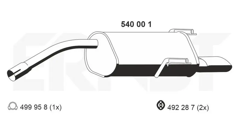 Handler.Part End silencer ERNST 540001 1