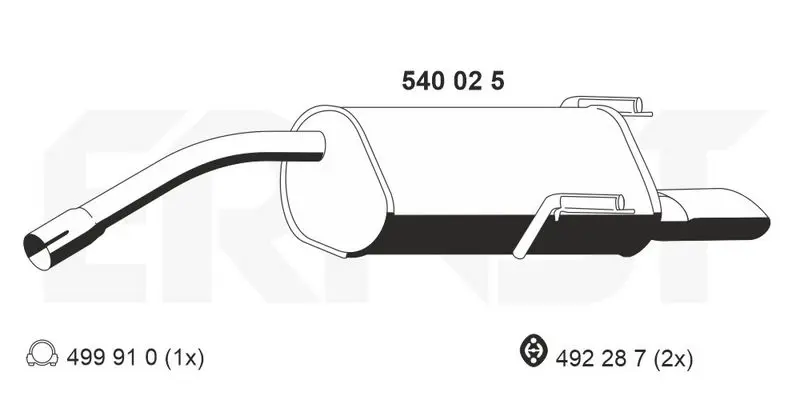 Handler.Part End silencer ERNST 540025 1