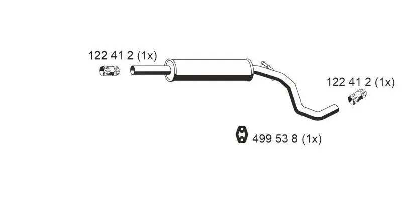 Handler.Part Middle silencer ERNST 112260 1