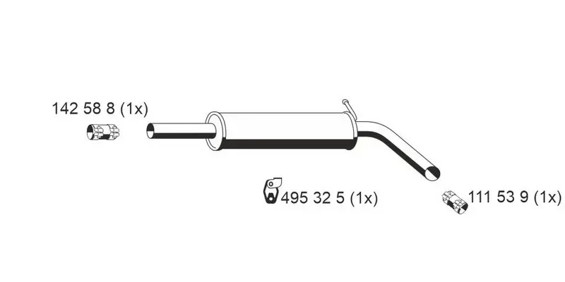 Handler.Part Middle silencer ERNST 112284 1